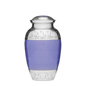 Purple Enamel & Nickel Urn