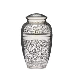 Silver Acorn Leaf Urn