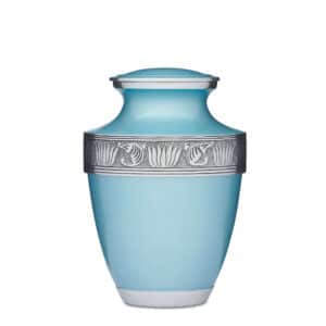 Teal Alloy Urn