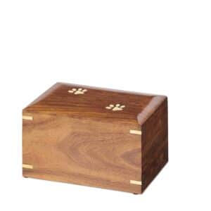 wooden pet urn