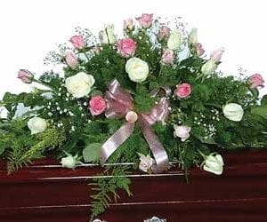 Majestic Garden roses Coffin Arrangement