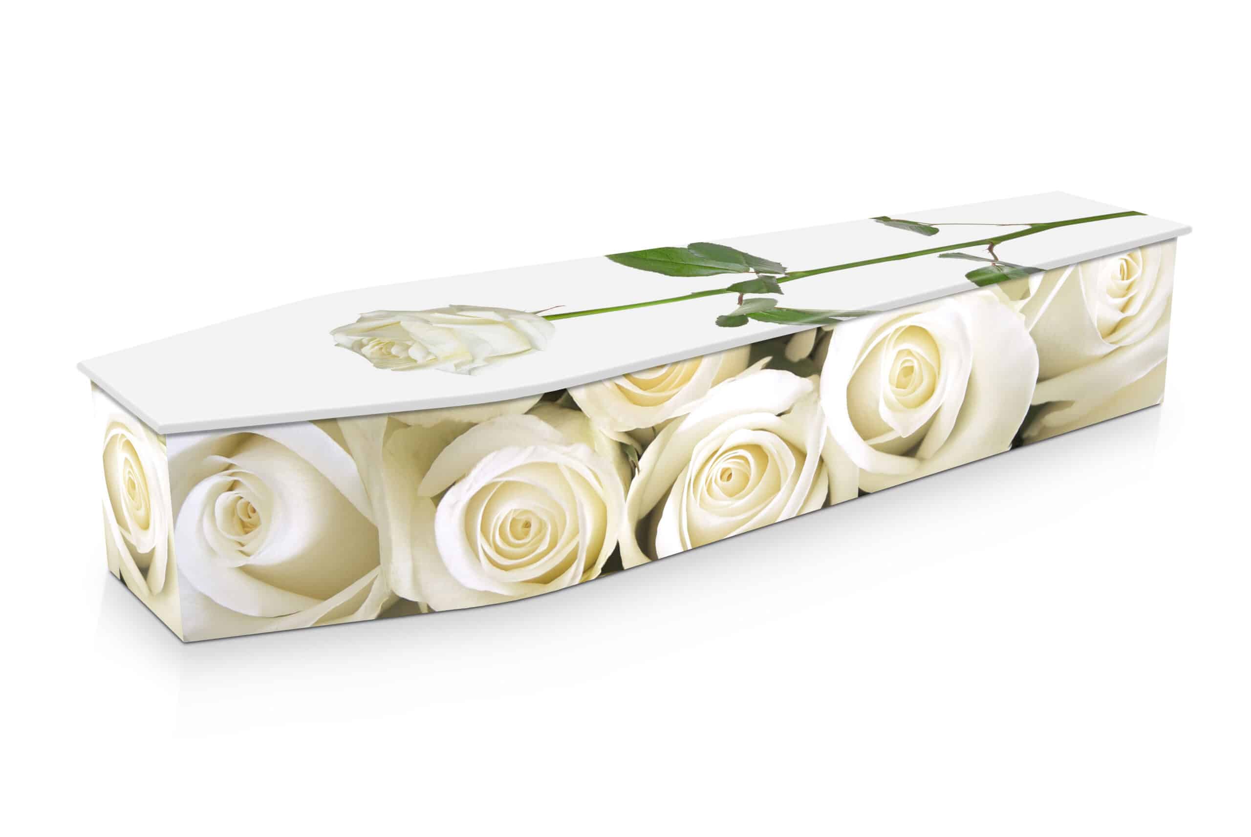 WHITE-ROSES-(SIDE-VIEW) Expression White Roses Coffins